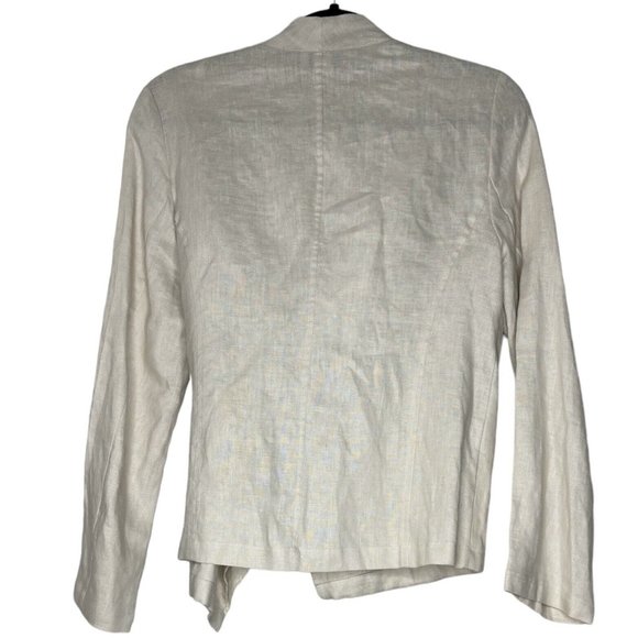 Neiman Marcus Linen Wrap Jacket (Women’s Size S) Lightweight Double Collar - Picture 4 of 6